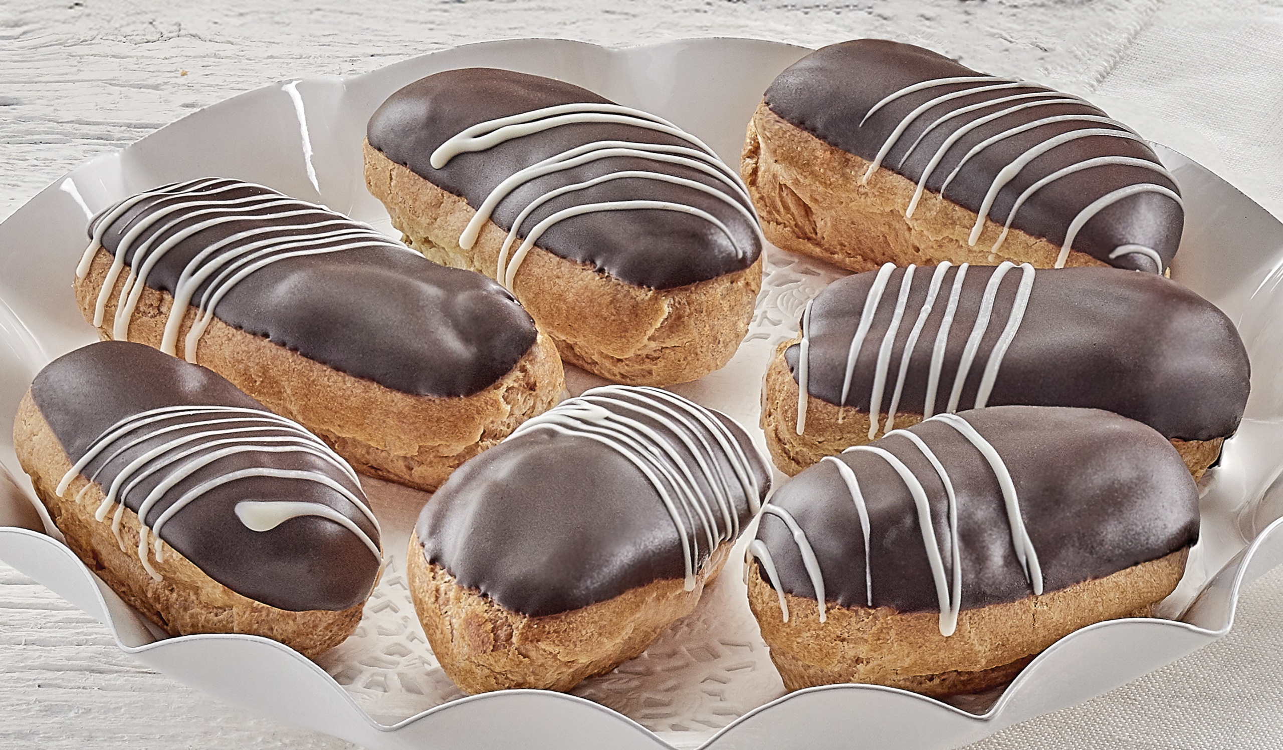 mini eclairs in bowl close up - low res copy